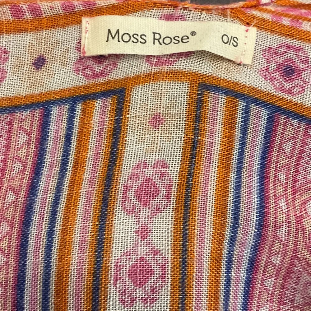 Moss Rose Vibrant Pink & Orange Floral Kimono Cover-Up; OS - Picture 2 of 3